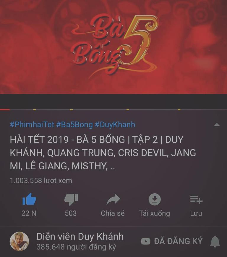 Tập 2 Bà 5 Bống hiện đang nhận được khá nhiều những hiệu ứng tích cực từ phía khán giả.