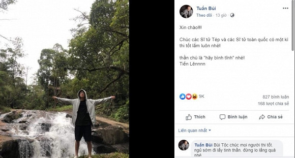 Ca sĩ Bùi Anh Tuấn bật mí "câu thần chú" khi làm bài thi: "Hãy bình tĩnh".