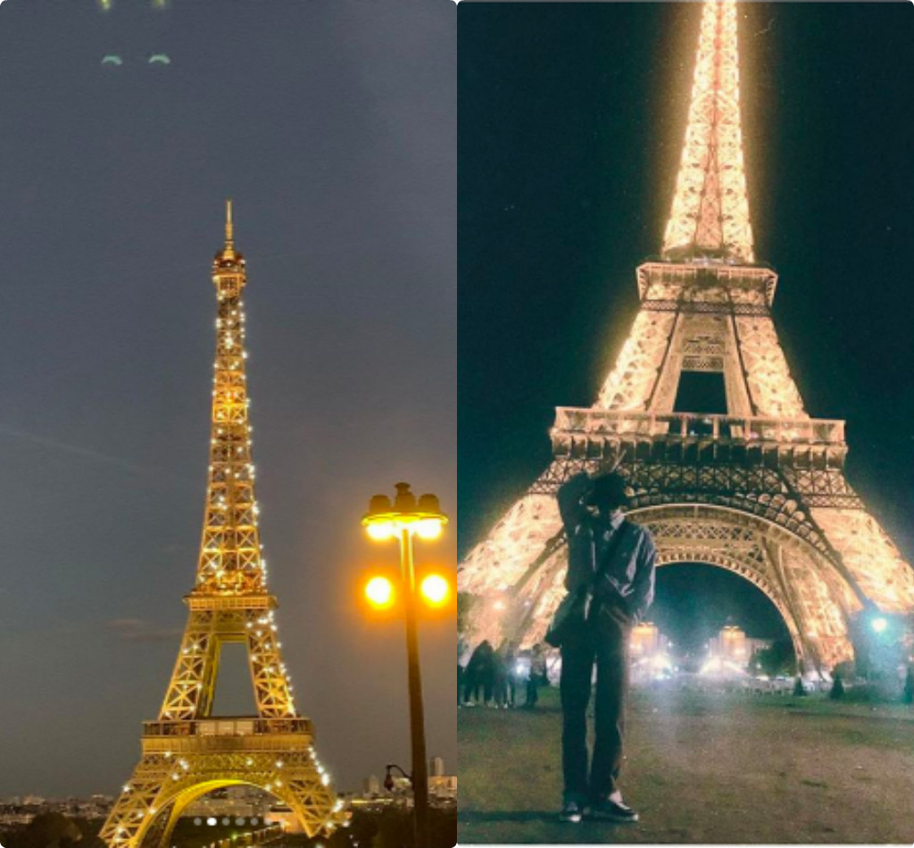 Cùng trong ngày 3/10/2018, Instagram của Kai lẫn Jennie đều đăng hình tháp Eiffel ở Paris. Ảnh rõ ràng chụp cùng thời điểm, cùng một vị trí, nhưng ai cũng nghĩ đó là một sự trùng hợp ngẫu nhiên mà thôi. Bởi khi đó, cả Kai và Jennie đều bay tới Paris dự tuần lễ thời trang.