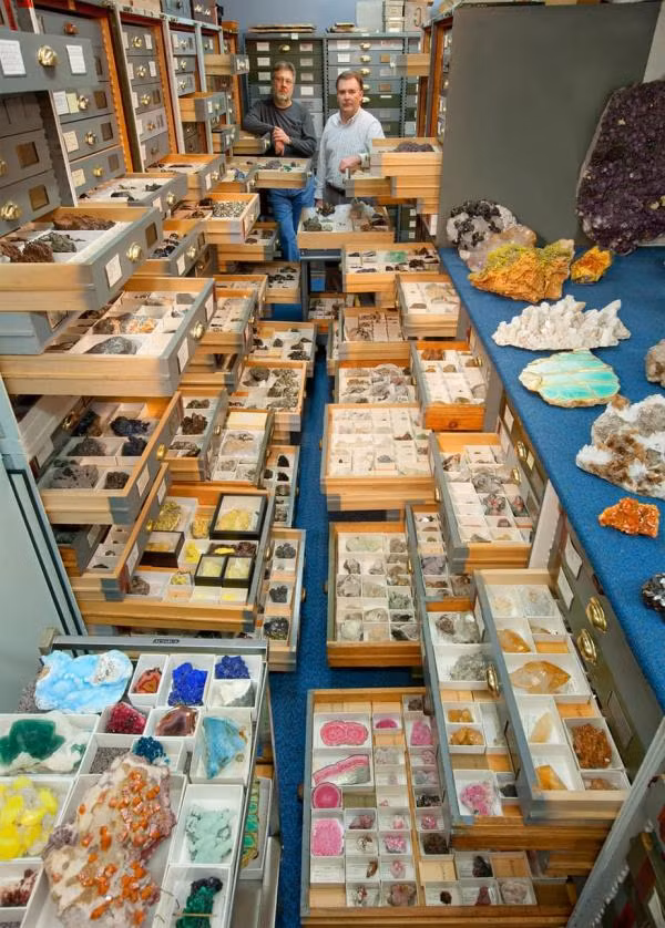 Hàng ngàn loại đá, khoáng chất được bảo quản cẩn thận.