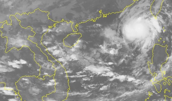 Hình ảnh vệ tinh của áp thấp nhiệt đới.