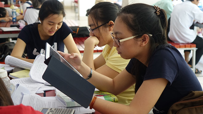 Sinh viên Trường đại học Sư phạm TP.HCM. ẢNH: ĐÀO NGỌC THẠCH.