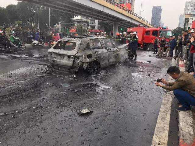 Hiện trường vụ tai nạn. Ảnh: Trần Thanh.
