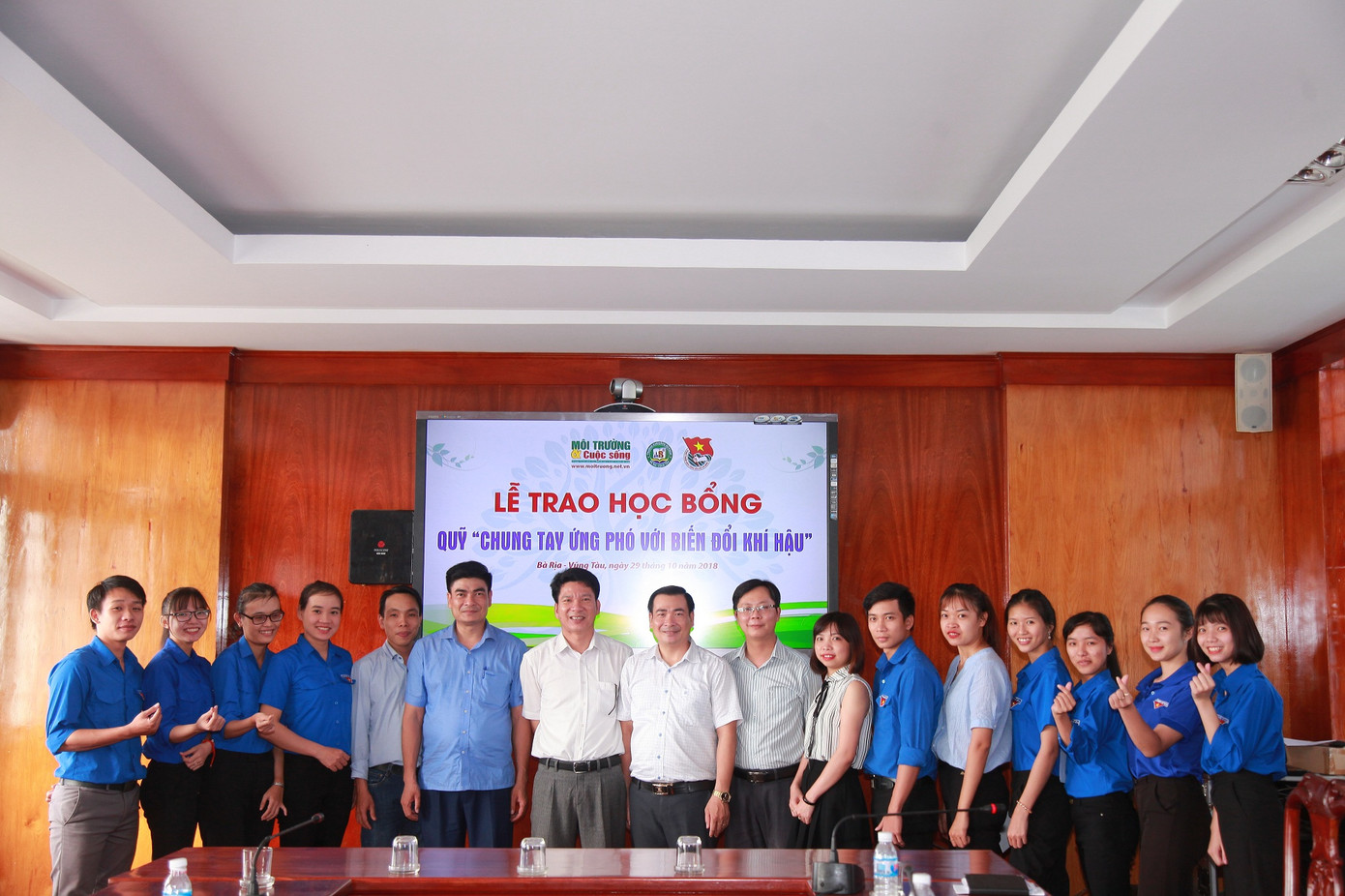 Lễ trao học bổng diễn ra tại trường Cao đẳng Sư phạm Bà Rịa - Vũng Tàu.