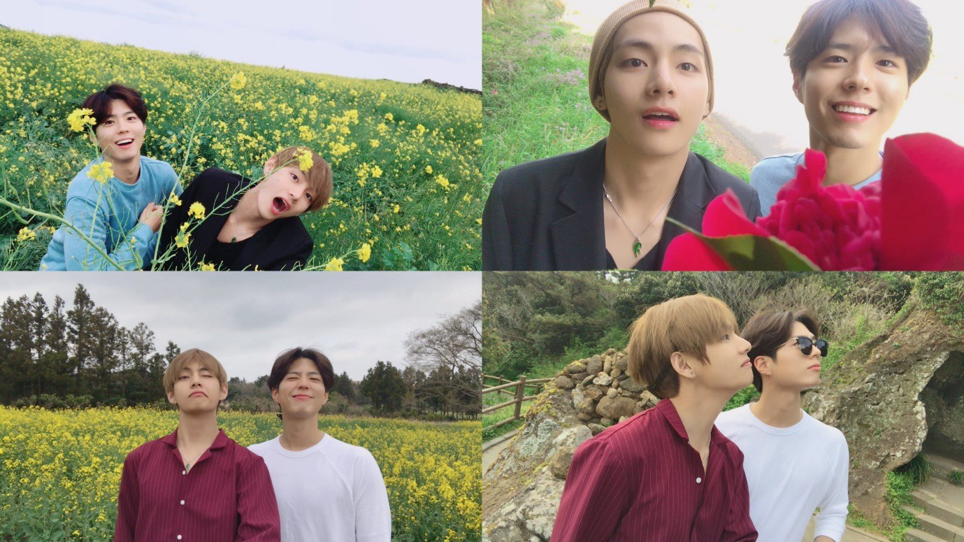 V và Park Bo Gum cùng du hí đảo Jeju