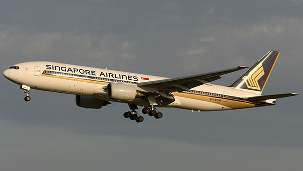 Chiếc Boeing 777 của hãng hàng không Singapore Airlines. (Ảnh: Singaporeair.com)