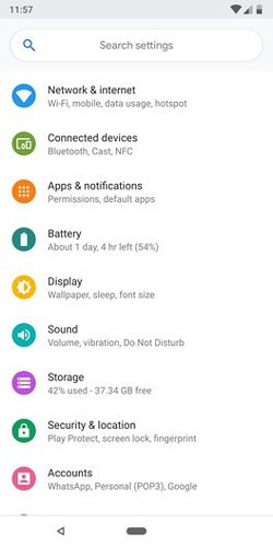 10. Google đã thiết kế Android P nhiều màu sắc hơn và dễ sử dụng cho người mới bắt đầu.