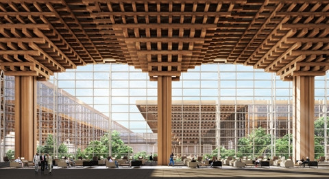 Ảnh minh họa cho thiết kế sân bay giành giải thưởng. (Hình ảnh: DBALP)