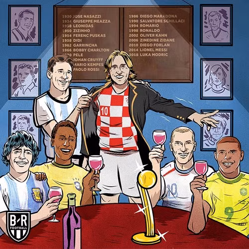 Luka Modric gia nhập hội những cầu thủ xuất sắc nhất World Cup. (Ảnh: B/R).