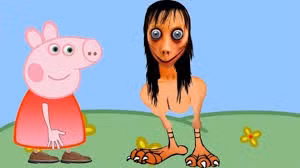 “Quái vật Momo” lồng ghép vào phim hoạt hình với nhân vật Peppa Pig nổi tiếng