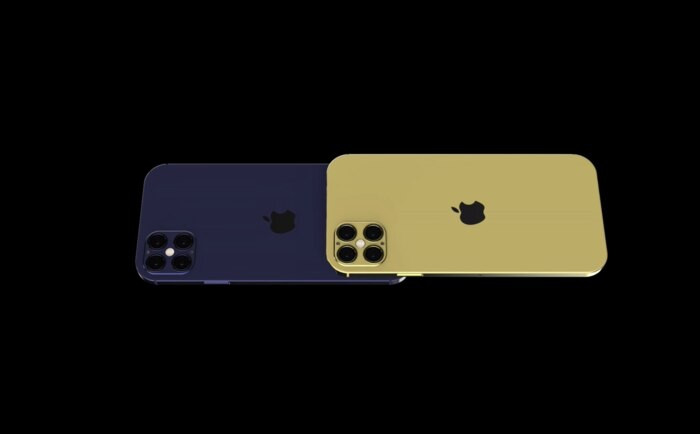 Mặt lưng của iPhone 12 bóng loáng nhờ được hoàn thiện từ chất liệu kính.