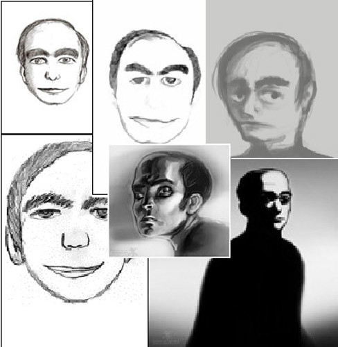 Khuôn mặt được phác họa lại từ nhân vật trong giác mơ và được gọi là... &quot;anh ta&quot;.