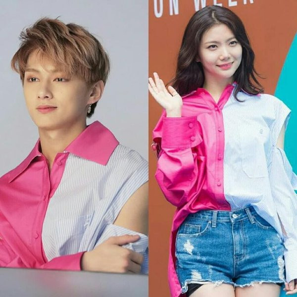 Một thiết kế độc lạ như thế này mà chỉ diện một lần thì phí quá. Thế nên cả Jun (Seventeen) và Kaeun (After School) đều mặc.