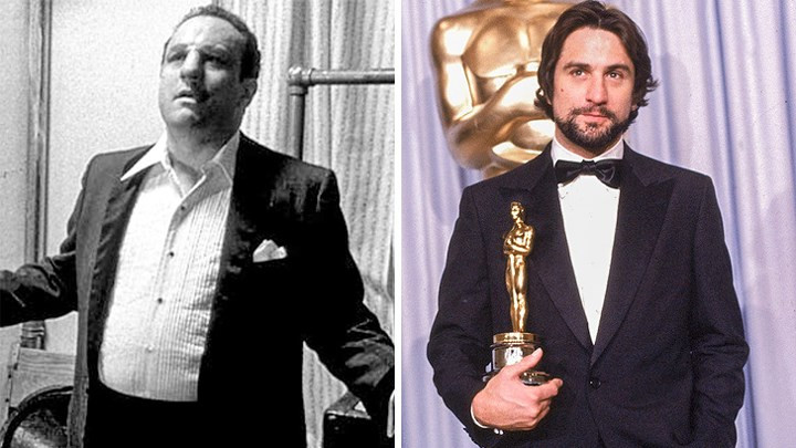Robert de Niro đã giành được giải Oscar với vai diễn trong “Raging Bull”. Để vào vai võ sĩ quyền anh Jake LaMotta trong phim, nam diễn viên đã tăng tới 27kg.