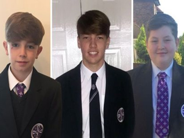 Bộ ba nam sinh tốt bụng: Dylan, Tom và Harry (trái sang phải).