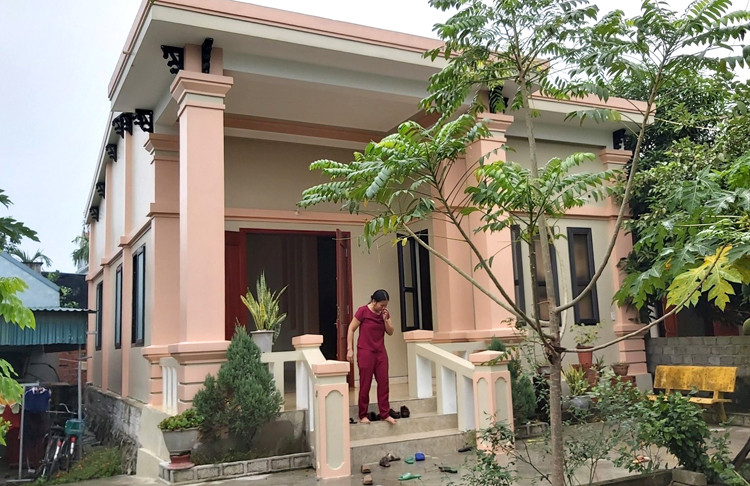 Ngôi nhà của anh Nguyễn Đình Tứ ở xã Đô Thành. (Ảnh: Nguyễn Hải)