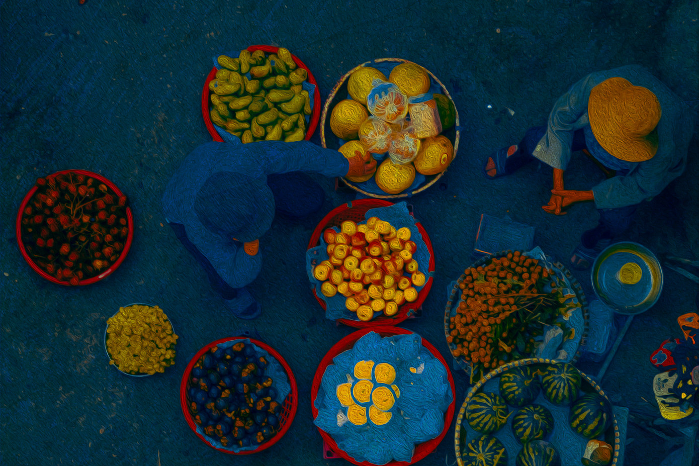 Mùi rau củ và trái cây tươi đánh thức mọi giác quan