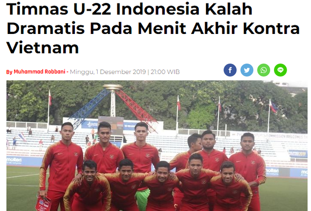 Tờ Bola Sport cho rằng U22 Indonesia thua xứng đáng U22 Việt Nam. Tờ Bola Sport cho rằng U22 Indonesia thua xứng đáng U22 Việt Nam.