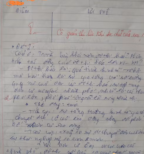 Lời phê cực “gắt” của giáo viên khiến cộng đồng mạng cười ngất.