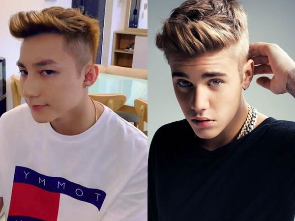 Nhiều người nhận xét kiểu tóc của anh khá giống với Justin Bieber.