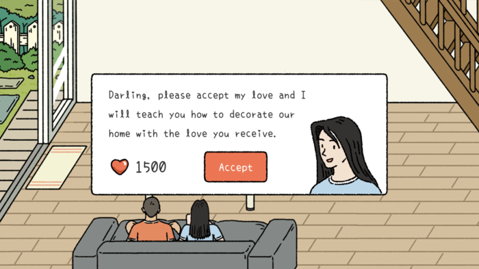 Ban đầu, bạn sẽ nhận được 1500 trái tim từ bạn đời của mình, đây là tiền chính trong game và bạn sẽ dùng số tiền này để sắm sửa nhà cửa, nội thất,…