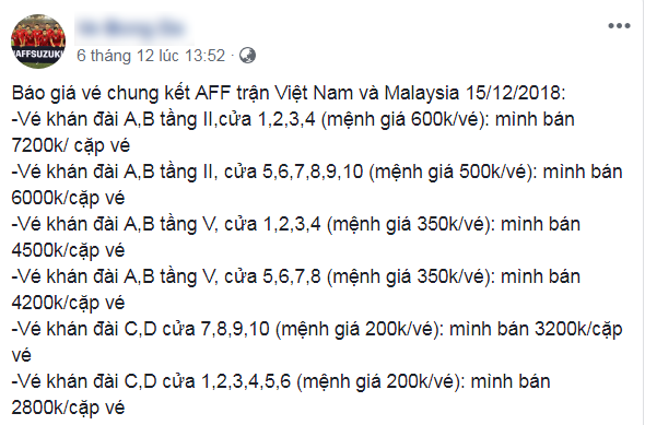 Vé được rao bán công khai, thiếu kiểm soát, và thậm chí công khai chạy quảng cáo.