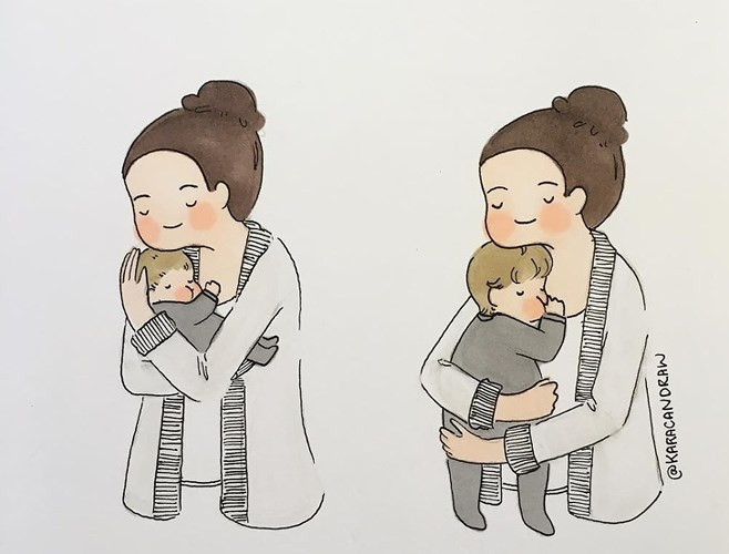 Lồng ngực của mẹ chính là nơi an toàn nhất trên thế giới này!