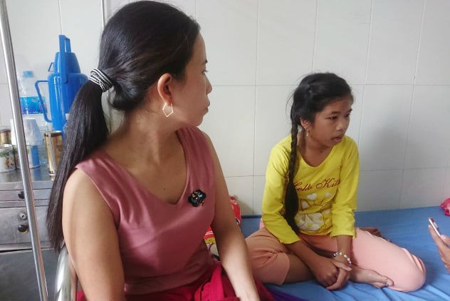 Diễm H. luôn được mẹ ở bên cạnh động viên.