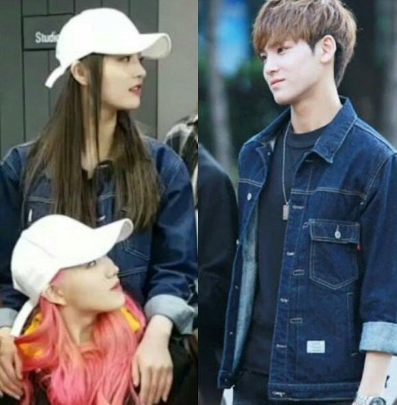 Kyulkyung đúng là thánh đụng hàng của công ty Pledis, lại diện đồ giống Mingyu (Seventeen) nữa rồi.
