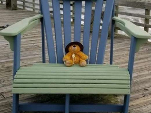 Bạn gấu bông còn được chụp ảnh kỷ niệm nữa.