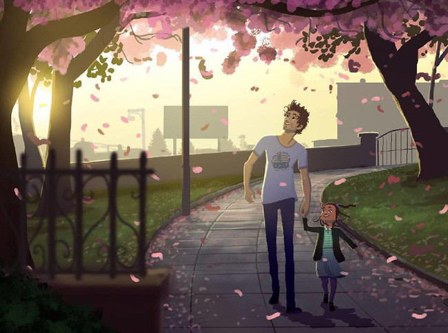 Cảm giác ngày bố đi làm về sớm và dắt tay mình đi chơi nó mới tuyệt vời làm sao.