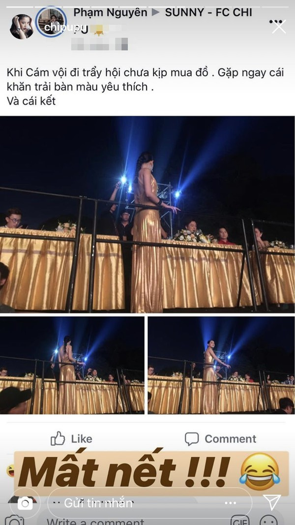 Chi Pu thích thú đáp trả trên Instagram.