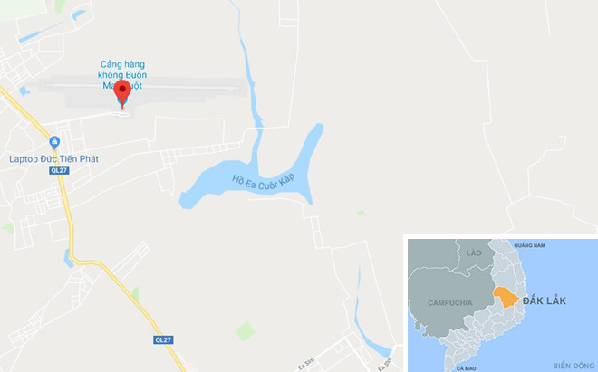 Sân bay Buôn Ma Thuột, nơi xảy ra sự cố. Ảnh: Zing News