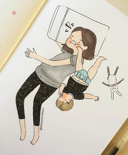 Giấc ngủ của mẹ luôn có thể bị gián đoạn bất ngờ