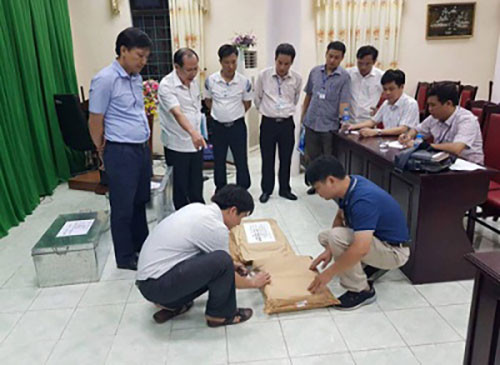 Tổ công tác kiểm tra tại Hà Giang. (Ảnh: Cổng thông tin điện tử Bộ Công an) Tổ công tác kiểm tra tại Hà Giang. (Ảnh: Cổng thông tin điện tử Bộ Công an)