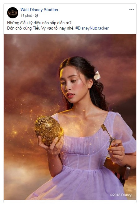 Hình ảnh Hoa hậu Tiểu Vy xuất hiện trên Fanpage Disney.