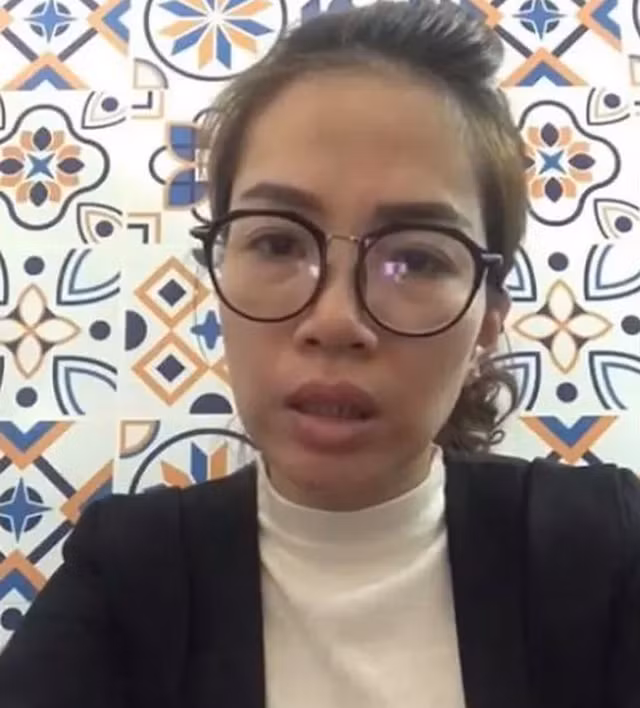 Cô giáo Đào Thị Hồng Phượng cúi đầu xin lỗi và thừa nhận phát ngôn của mình "không chấp nhận nổi". Ảnh: VNN.