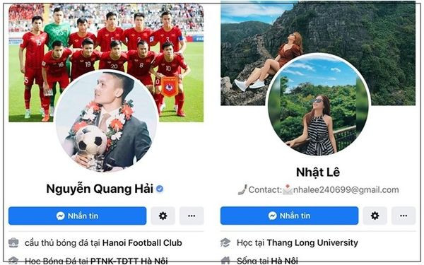 Thêm nữa, người ta cũng nhận ra trên tên Facebook của mỗi người, dòng ('s Lu = của Lu) và ('QH = của Quang Hải) cũng biết mất sau tên.