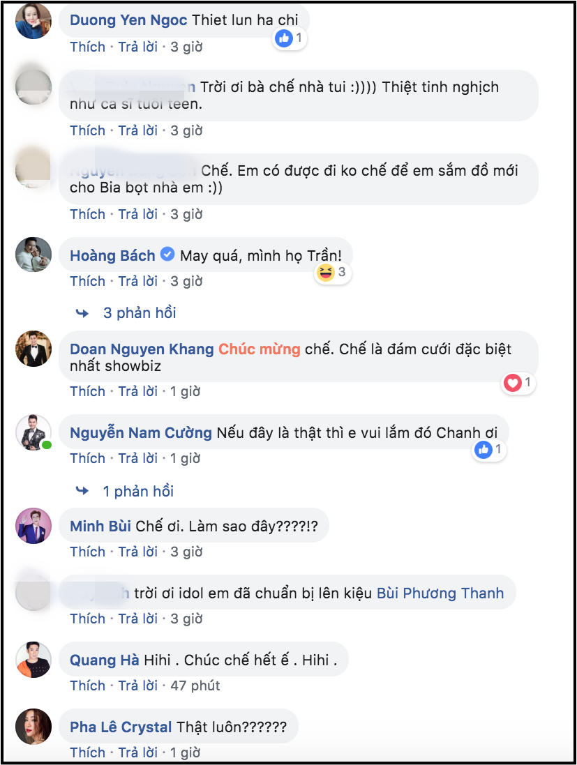 Bạn bè cùng đông đảo người hâm mộ gửi lời chúc phúc đến nữ ca sĩ.