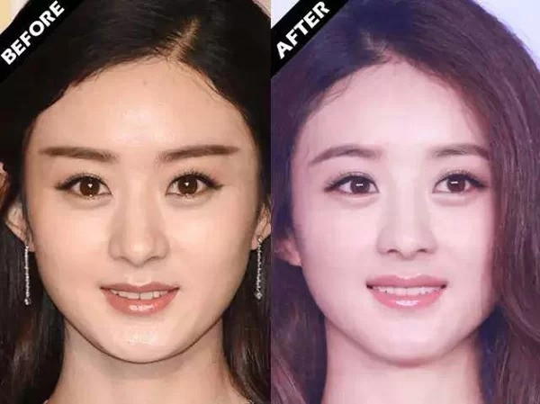 Gương mặt tròn bầu bĩnh của Triệu Lệ Dĩnh không thực sự hợp với lông mày 