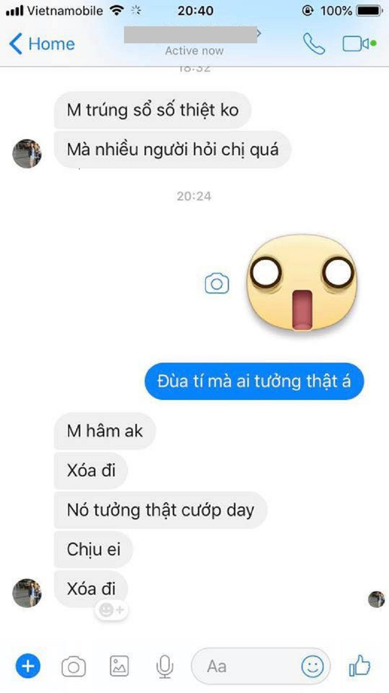 Chị của anh chàng này lập tức bắt xóa ảnh vì sợ anh bị cướp.