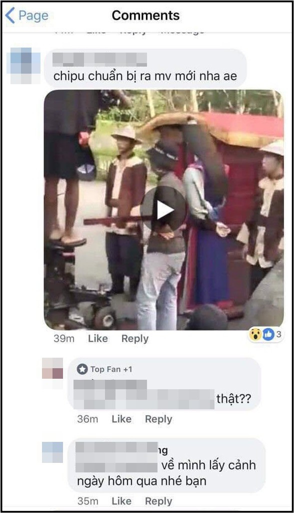 Đoạn clip hé lộ hậu trường quay MV của Chi Pu được tiết lộ và bị xóa không lâu sau đó.