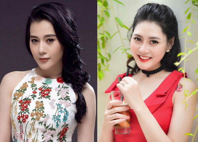 Diễn viên Phương Oanh (trái) và cô giáo Thư Thanh (phải) rất giống nhau.