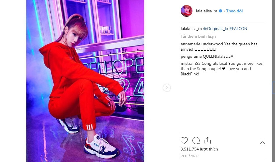 Tấm ảnh giữ kỷ lục của Lisa