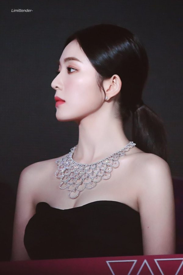 Nói gì thì nói, chiếc vòng cổ này đúng là rất hợp với thần thái kiêu sa của Irene, giúp tôn vẻ đẹp của cô nàng thêm nhiều phần.