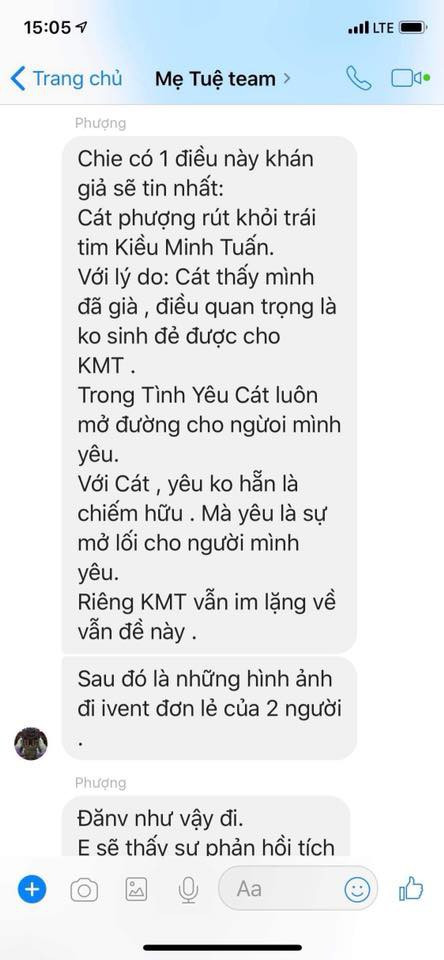 Bằng chứng An Nguy đưa ra tố cáo Cát Phương là "đạo diễn" đứng sau những ồn ào vừa qua.