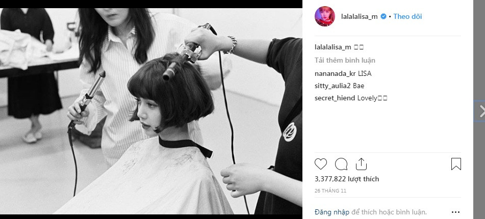 Lisa cũng có nhiều tấm ảnh sở hữu lượt like khủng