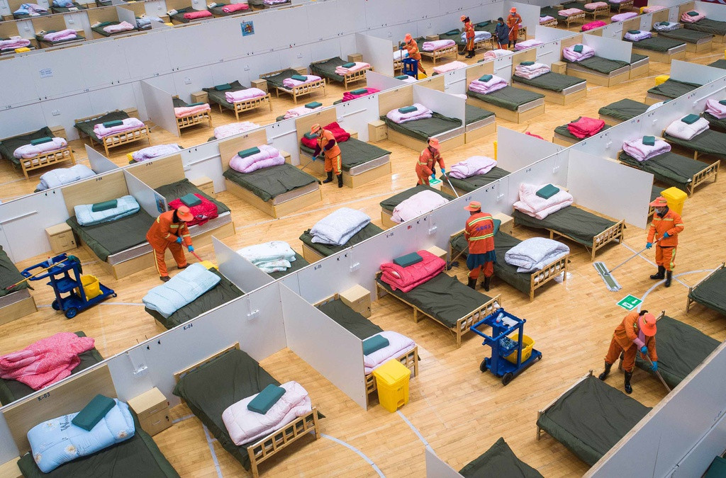 Bệnh viện dã chiến ở Vũ Hán.
