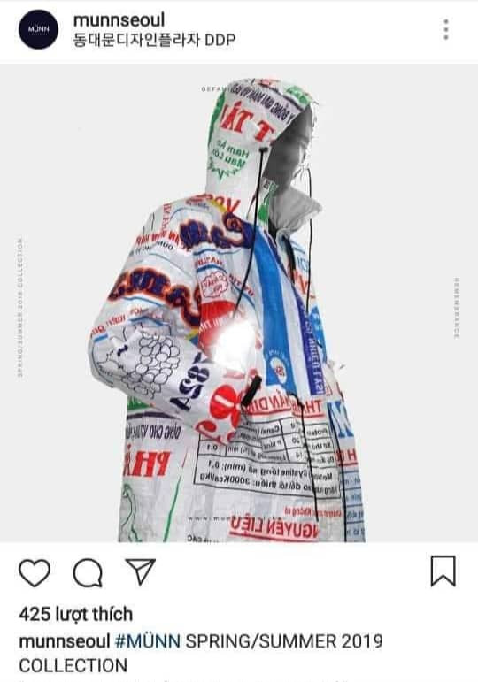 Được biết thiết kế "độc lạ" này nằm trong bộ sưu tập Xuân Hè 2018 của thương hiệu thời trang nổi tiếng Hàn Quốc Münn.