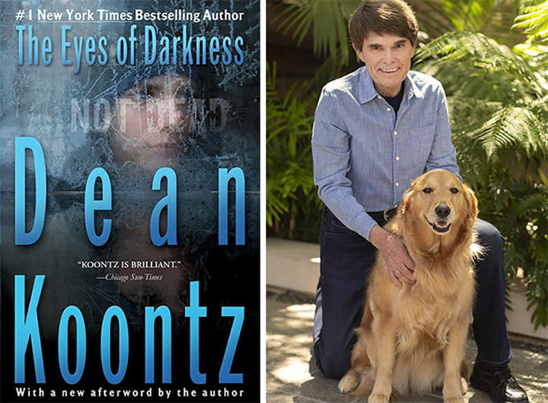 Nhà văn Dean Koontz và cuốn tiểu thuyết của mình.